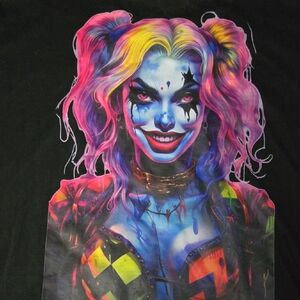 Multicolor Harlequin Clown Wall Art Print - Vibrant Pop Portrait